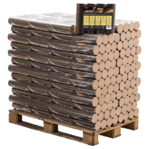 Briquettes rondes de hêtre – Palette 96 paquets x 10 kg (960 kg)