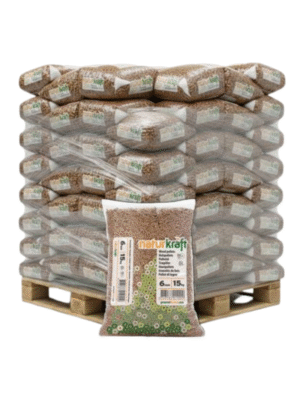 Palette Naturkraft de Granulés de Bois – 66 Sacs x 15 kg (990 kg)