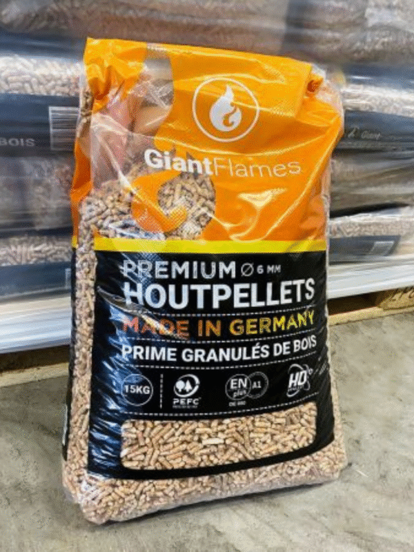 Palette de Granulés de Bois Giant Flames – 65 Sacs x 15 kg (975 kg)
