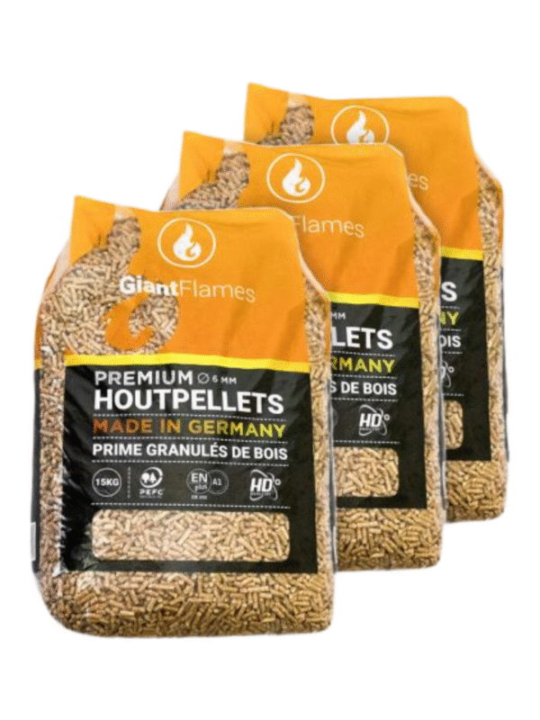 Palette de Granulés de Bois Giant Flames – 65 Sacs x 15 kg (975 kg)