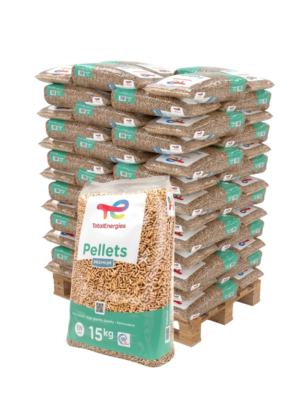 Palette de Pellets Premium TotalEnergies – 66 sacs de 15 kg (990 kg)